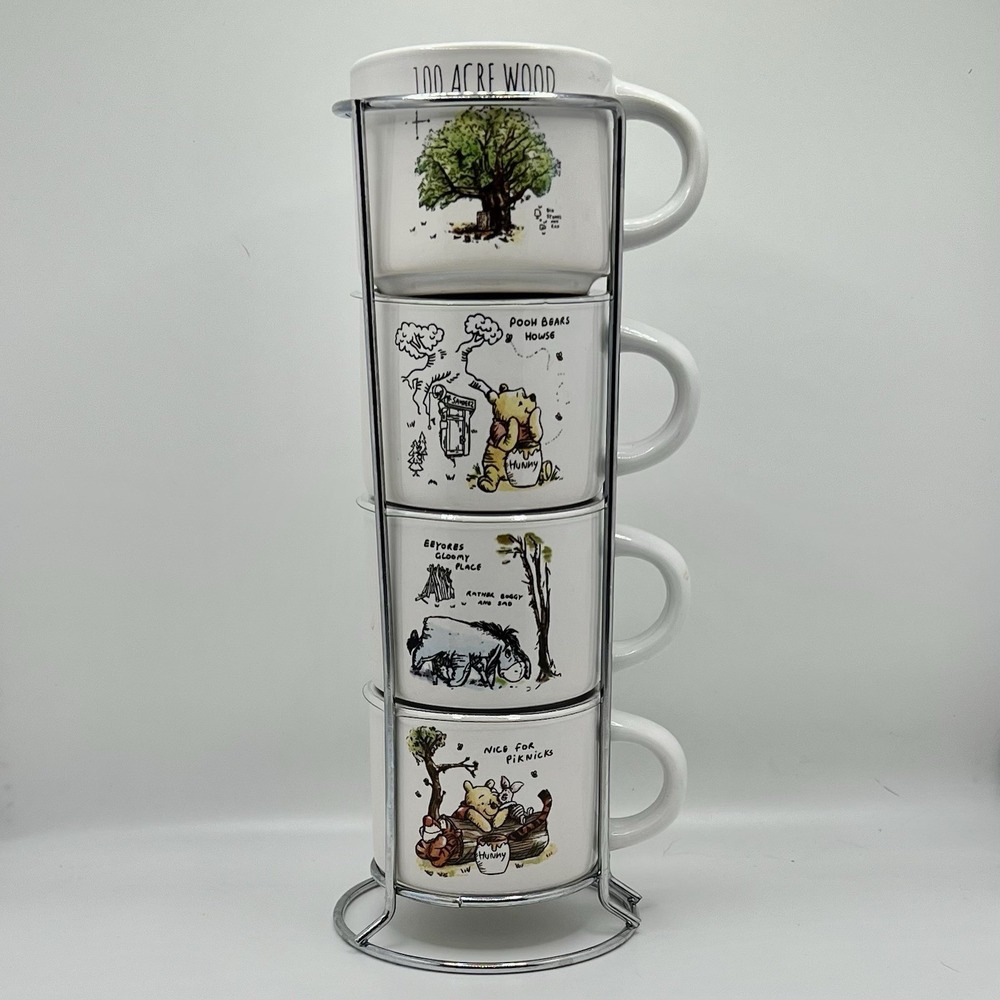 Disney Winnie the Pooh 100 Acre Wood Ceramic Mug Set